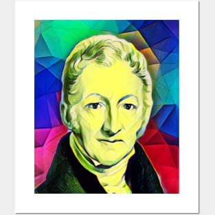 Thomas Robert Malthus Colourful Portrait | Thomas Robert Malthus Artwork 7 Posters and Art